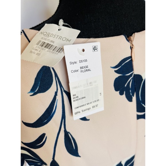 New with Tag Alexia Admor Floral Puff Sleeves & Slit Maxi Dress  Size 6 - Picture 9 of 9